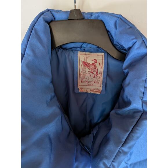 THE WATERS EDGE Vintage Blue Down Puffer Coat Sz LRG - Picture 5 of 10